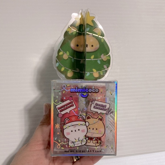 MIMICOCO Lip Balm Cucumber Melon Berry Strawberry Lavender Gift Set of 4 - Picture 5 of 11